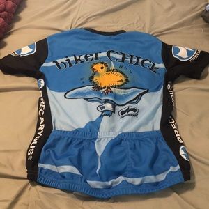Bicycle World Jersey Precaryous. Biker Chick M 🐤